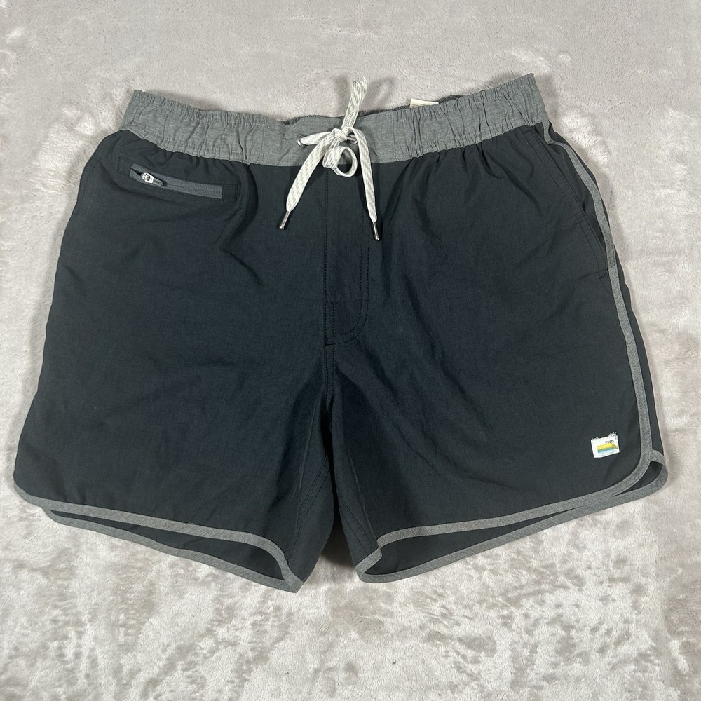 Vuori Banks Shorts Men Medium Black Kore Performance Drawstring Athletic Stretch